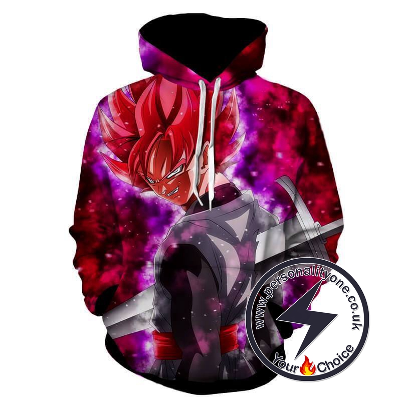Dragon Ball Z - Evil Black Goku SSJ Rose 3D - Hoodies